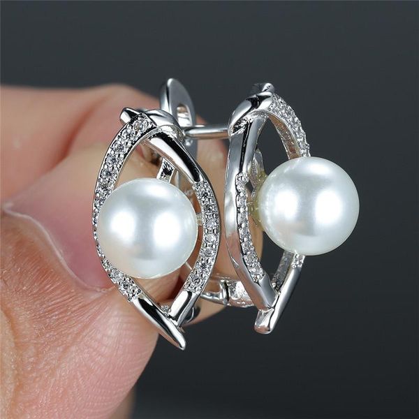 hoop & huggie female fashion geometric earrings luxury round white pearl vintage silver color wedding for women jewelry, Golden;silver
hoop & huggie female fashion geometric earrings luxury round white pearl vintage silver color wedding for women jewelry, Golden;silver