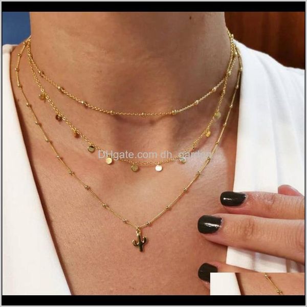 & pendants drop delivery necklace 2021 vintage gold cactus sequined necklaces for women multilayer chain jewelry wholesale collares pendant, Silver
& pendants drop delivery necklace 2021 vintage gold cactus sequined necklaces for women multilayer chain jewelry wholesale collares pendant, Silver