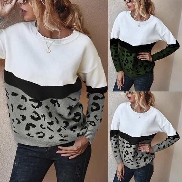 fashion leopard patchwork autumn winter ladies knitted sweater women o-neck full sleeve jumper pullovers women's sweaters, White;black
fashion leopard patchwork autumn winter ladies knitted sweater women o-neck full sleeve jumper pullovers women's sweaters, White;black