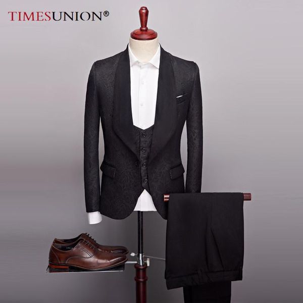men suits 3 pieces set wedding groom shawl lapel jacquard tuxedo pink yellow black red pure white slim fit prom dress men's & blazers, White;black
men suits 3 pieces set wedding groom shawl lapel jacquard tuxedo pink yellow black red pure white slim fit prom dress men's & blazers, White;black