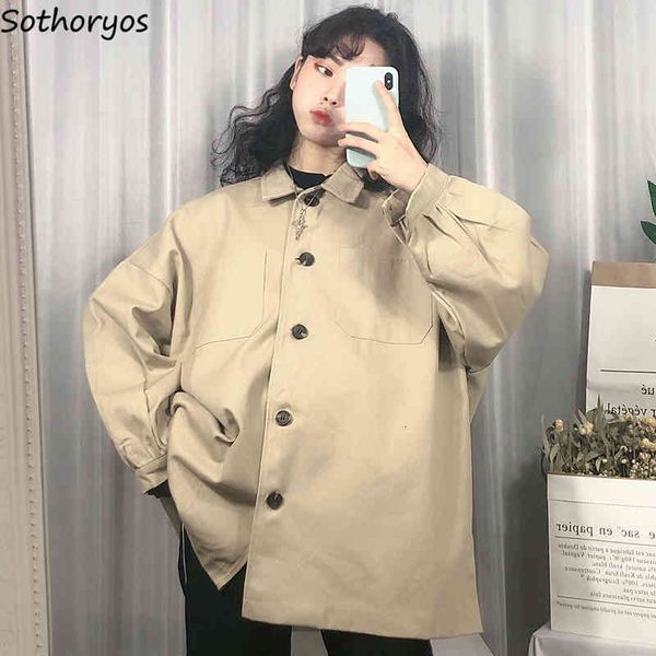 women's trench women spring solid oversize loose fashion casual harajuku korean style cargo all-match womens coats bf streetwear ulzzan, Tan;black
women's trench women spring solid oversize loose fashion casual harajuku korean style cargo all-match womens coats bf streetwear ulzzan, Tan;black