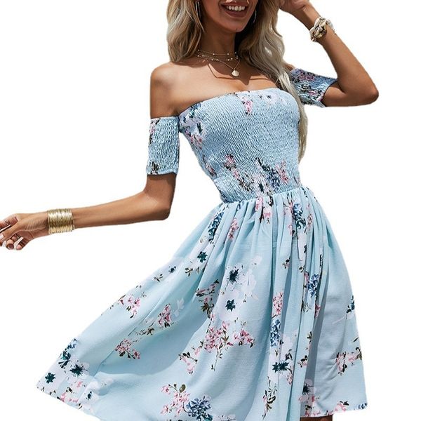 one line neckline wrinkled waist print breast wrapped s, Black;gray 
one line neckline wrinkled waist print breast wrapped s, Black;gray