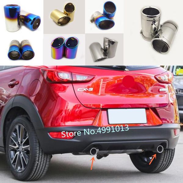 manifold & parts car styling protect rear cover muffler pipe stainless steel outlet dedicate exhaust tip tail 2pcs for cx-3 cx3 2021
manifold & parts car styling protect rear cover muffler pipe stainless steel outlet dedicate exhaust tip tail 2pcs for cx-3 cx3 2021