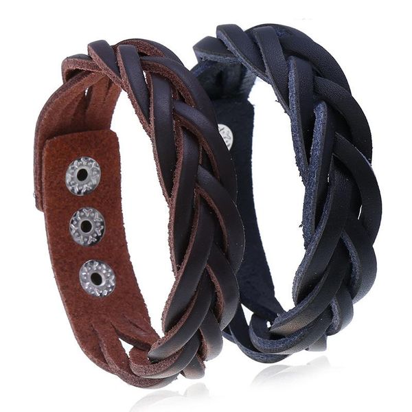 braided genuine leather men punk jewelry accessories adjustable easy buckle bangles pulsera hombre charm bracelets, Golden;silver
braided genuine leather men punk jewelry accessories adjustable easy buckle bangles pulsera hombre charm bracelets, Golden;silver