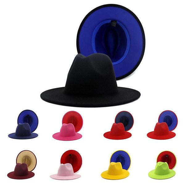 berets 2021 blue jazz gentle men women party music purple hat wide brim stylish luxury wool two tone fedora unisex, Blue;gray
berets 2021 blue jazz gentle men women party music purple hat wide brim stylish luxury wool two tone fedora unisex, Blue;gray