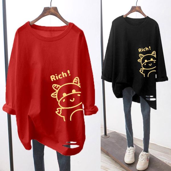 women's funny cute cartoon print long sleeve tunic female o-neck hole oversized hip hop tshirts casual tees clothes t shirt t-shirt, White
women's funny cute cartoon print long sleeve tunic female o-neck hole oversized hip hop tshirts casual tees clothes t shirt t-shirt, White