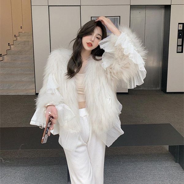 women's fur & faux winter artificial coat female loose thick warm jacket women casual fluffy plush long sleeve outwear p127, Black
women's fur & faux winter artificial coat female loose thick warm jacket women casual fluffy plush long sleeve outwear p127, Black