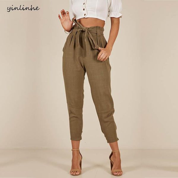 women's pants & capris yinlinhe green high waist female pant cotton with belt lace up harem spring 2021 autumn fashion women 779, Black;white
women's pants & capris yinlinhe green high waist female pant cotton with belt lace up harem spring 2021 autumn fashion women 779, Black;white