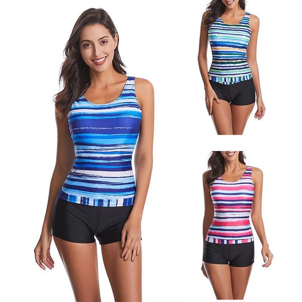 one-piece suits women striped gradient tankini plus size swimwear with shorts padded push up female beachwear bathing suit vintage
one-piece suits women striped gradient tankini plus size swimwear with shorts padded push up female beachwear bathing suit vintage