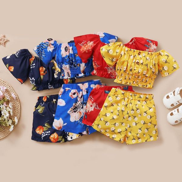 summer toddler girl clothes sets for baby short sleeve flower printed floral off shoulder +shorts outfits dziewczyna zestawy clothing, White
summer toddler girl clothes sets for baby short sleeve flower printed floral off shoulder +shorts outfits dziewczyna zestawy clothing, White