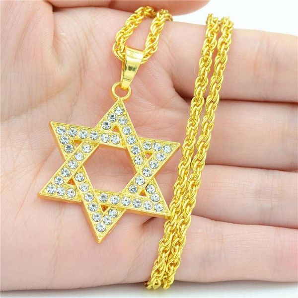 pendant necklaces hip hop jewish crystal star of david necklace for men gold color stars male religious jewelry judaism gift, Silver
pendant necklaces hip hop jewish crystal star of david necklace for men gold color stars male religious jewelry judaism gift, Silver