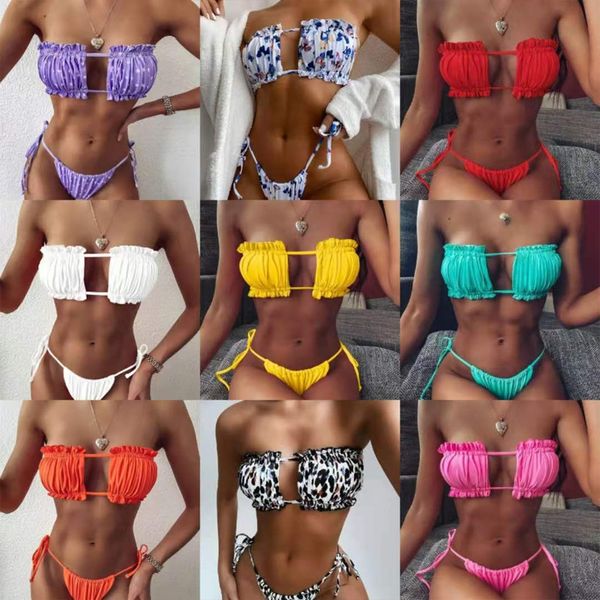 women's fashion 2-piece swimsuit pleated hollow bikinis ladies split swimwear tassel bandage bikini bottom bathing suit open back vacat, White;black
women's fashion 2-piece swimsuit pleated hollow bikinis ladies split swimwear tassel bandage bikini bottom bathing suit open back vacat, White;black