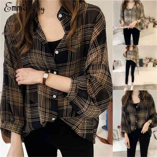 women's blouses & shirts uk chiffon shirt long sleeve plaid casual button ladies blouse plus size esxv, White
women's blouses & shirts uk chiffon shirt long sleeve plaid casual button ladies blouse plus size esxv, White