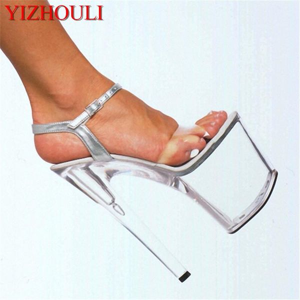 20cm south korean women's shoes transparent pu edge high with, bride wedding banquet stage heels dance sandals, Black
20cm south korean women's shoes transparent pu edge high with, bride wedding banquet stage heels dance sandals, Black