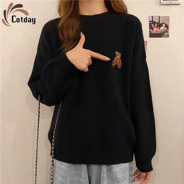 cotday black o-neck bear women's solar system animal winter warm cartoon sweaters oneck loose pullovers, White;black
cotday black o-neck bear women's solar system animal winter warm cartoon sweaters oneck loose pullovers, White;black