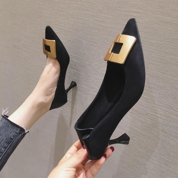 dress shoes 2021 spring and autumn pointed high heels pu women's fine wild professional office w27-30, Black
dress shoes 2021 spring and autumn pointed high heels pu women's fine wild professional office w27-30, Black