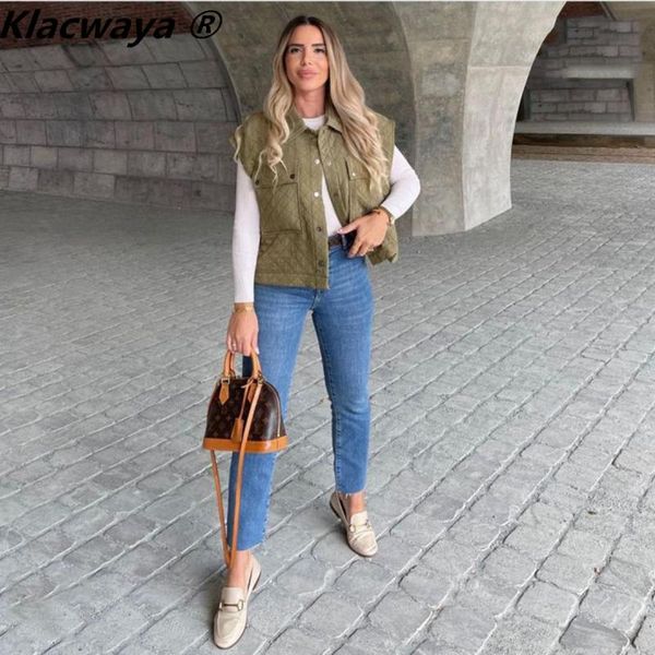 women's vests klacwaya women vest sleeveless jacket for 2021 army green warm turn-down collar womens gilet casual quilted, Black;white
women's vests klacwaya women vest sleeveless jacket for 2021 army green warm turn-down collar womens gilet casual quilted, Black;white
