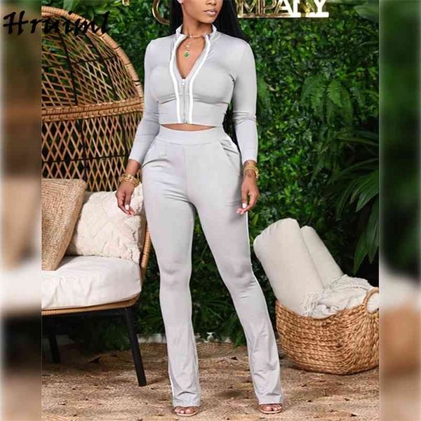 2 piece set fall clothes for women casual long sleeve zipper crop full length pocket pants sets fashion skinny club outfits 210513, White
2 piece set fall clothes for women casual long sleeve zipper crop full length pocket pants sets fashion skinny club outfits 210513, White