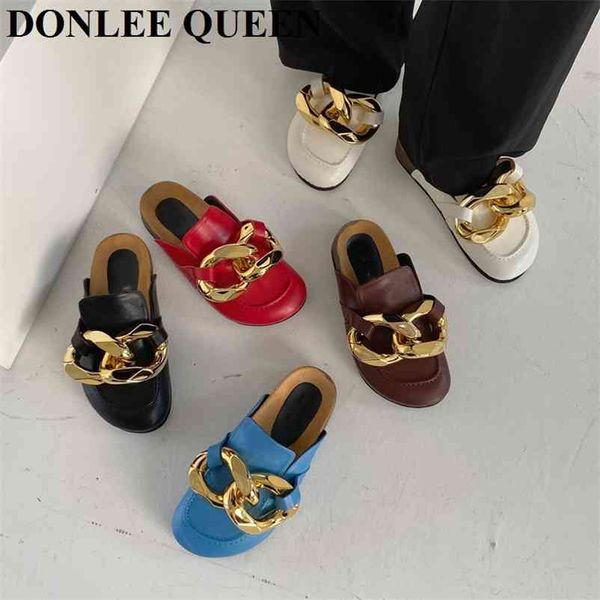 fashion chain decor slipper round toe flats mules lazy loafer shoes outdoor slides slip on casual big size 40 210619, Black
fashion chain decor slipper round toe flats mules lazy loafer shoes outdoor slides slip on casual big size 40 210619, Black