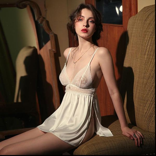 lingerie thin section women sleepwear ice silk perspective backless passion lace sling nightdress nightgowns sleeping dress, Black;red
lingerie thin section women sleepwear ice silk perspective backless passion lace sling nightdress nightgowns sleeping dress, Black;red