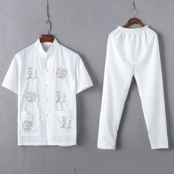 casual mandarin collar men tracksuits short sleeve shirt amp pant oriental male dragon tang suit chinese traditional kung fu clothing, Gray
casual mandarin collar men tracksuits short sleeve shirt amp pant oriental male dragon tang suit chinese traditional kung fu clothing, Gray