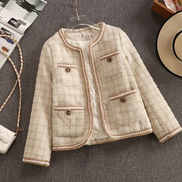 jackets korean office lady outwear winter o neck woolen short coat women vintage casaco femme warm tweed jacket elegant overcoat 1p22, Black;brown
jackets korean office lady outwear winter o neck woolen short coat women vintage casaco femme warm tweed jacket elegant overcoat 1p22, Black;brown