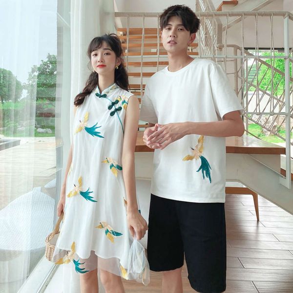 lovers' summer dress chinese style improved cheongsam gauze short sleeve t-shirt men's fashion, Black;gray
lovers' summer dress chinese style improved cheongsam gauze short sleeve t-shirt men's fashion, Black;gray