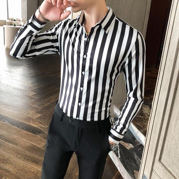 men's casual shirts shirt men 2021 trend retro handsome all-match, White;black
men's casual shirts shirt men 2021 trend retro handsome all-match, White;black