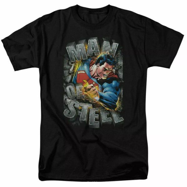 superman man of steel t shirt licensed comic book movie tee black, White;black 
superman man of steel t shirt licensed comic book movie tee black, White;black