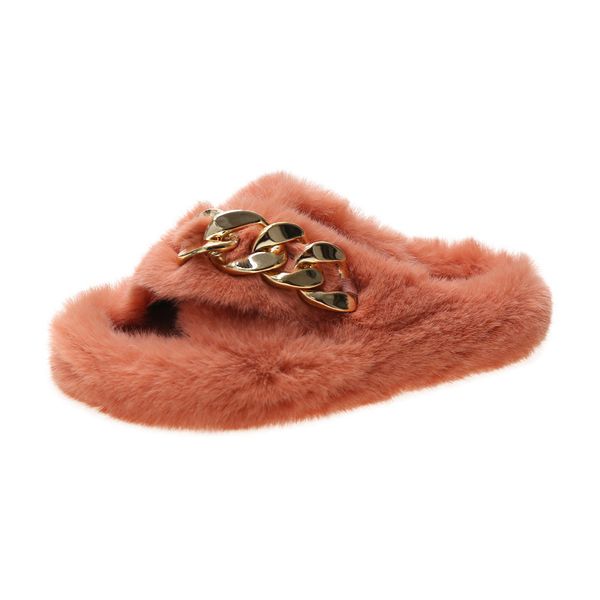 metal chain thick bottom plush slippers women's large warm one line solid color cotton slipper / gjw2021083014, Black
metal chain thick bottom plush slippers women's large warm one line solid color cotton slipper / gjw2021083014, Black