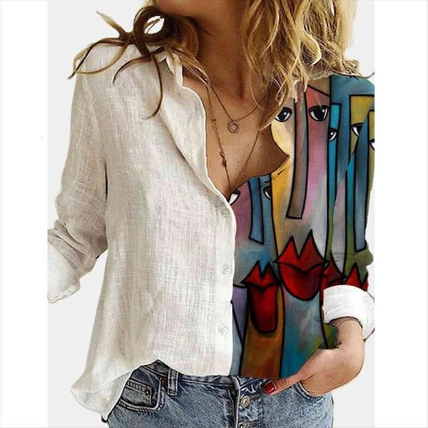 turn down collar autumn women blouses floral print vintage loose button plus size casual long sleeve blusa white
turn down collar autumn women blouses floral print vintage loose button plus size casual long sleeve blusa white