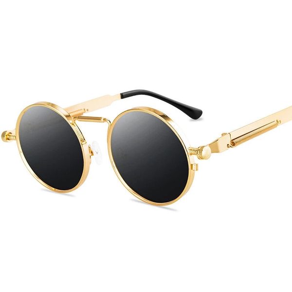bikight new sunglasses uv400 anti-reflective mirror round metal sun glasses vintage steampunk for women men - gold, Black
bikight new sunglasses uv400 anti-reflective mirror round metal sun glasses vintage steampunk for women men - gold, Black
