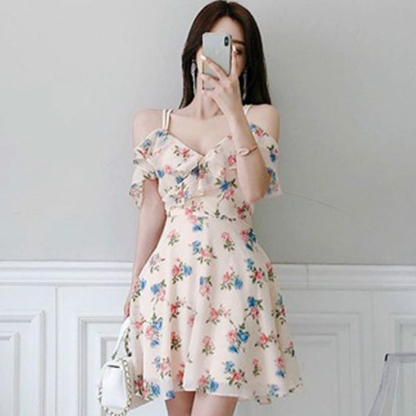 casual dresses summer korea v-neck spaghetti strap vestidos floral print high waist a-line mini lolita chiffon sweet chic, Black;gray
casual dresses summer korea v-neck spaghetti strap vestidos floral print high waist a-line mini lolita chiffon sweet chic, Black;gray