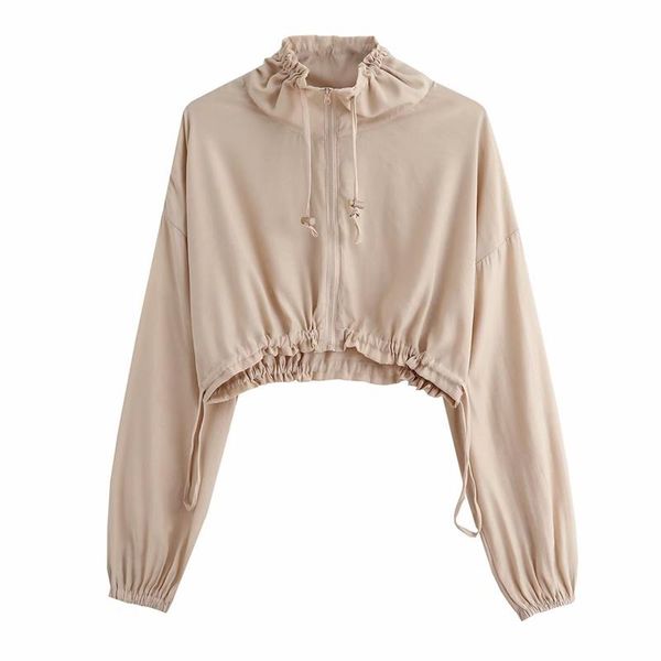 women's jackets women 2021 fashion with adjustable drawstrings cropped jacket coat vintage high collar loose female outerwear chic, Black;brown
women's jackets women 2021 fashion with adjustable drawstrings cropped jacket coat vintage high collar loose female outerwear chic, Black;brown