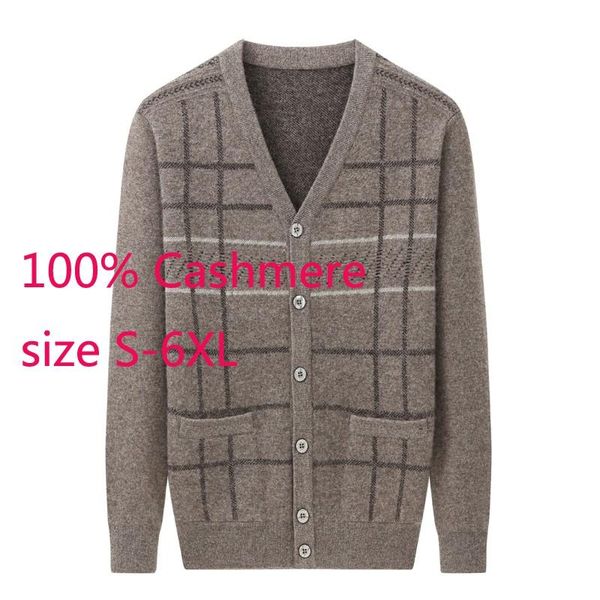 men's sweaters arrival autumn and winter 100% cashmere cardigan men large thickened v-neck computer knitted casual sweater plus size s-, White;black
men's sweaters arrival autumn and winter 100% cashmere cardigan men large thickened v-neck computer knitted casual sweater plus size s-, White;black