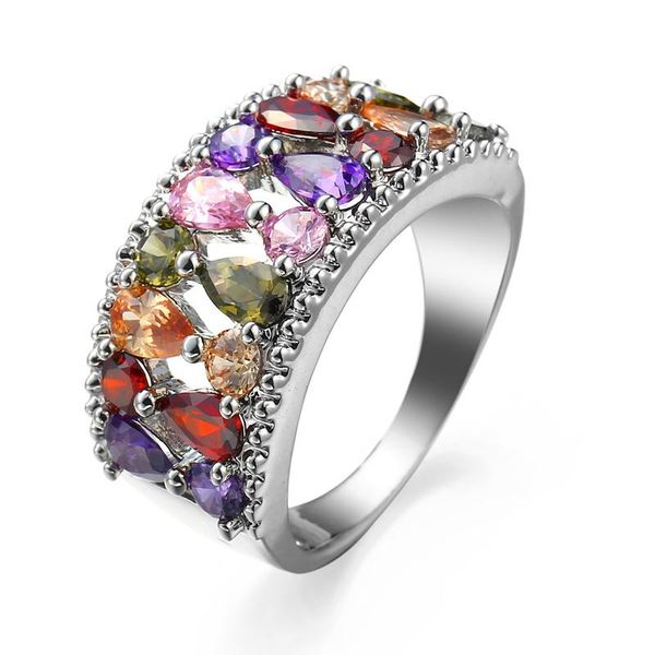 wedding rings water-drop shape rainbow cz plating gold ring for women double row fashion engagement rhinestone ins jewelry, Slivery;golden
wedding rings water-drop shape rainbow cz plating gold ring for women double row fashion engagement rhinestone ins jewelry, Slivery;golden