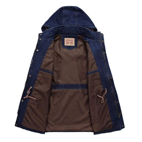 spring mens cowboy hooded jacket fashion trend long sleeved slim zipper windbreaker designer male long section casual outerwear clothing, Black;brown
spring mens cowboy hooded jacket fashion trend long sleeved slim zipper windbreaker designer male long section casual outerwear clothing, Black;brown