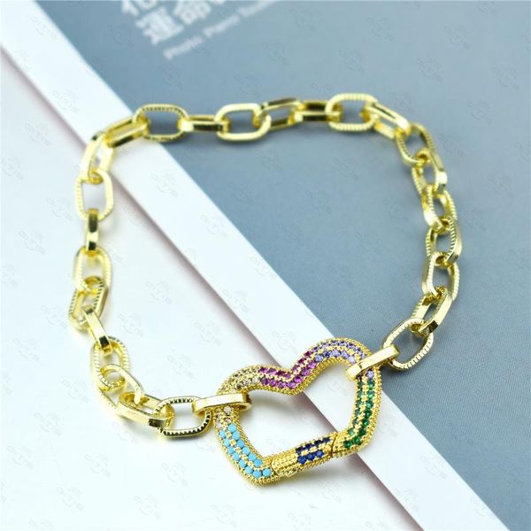 link, chain 2021 classic love buckle zircon gold bracelet for woman korean fashion jewelry gothic accessories party girl's sexy, Black
link, chain 2021 classic love buckle zircon gold bracelet for woman korean fashion jewelry gothic accessories party girl's sexy, Black