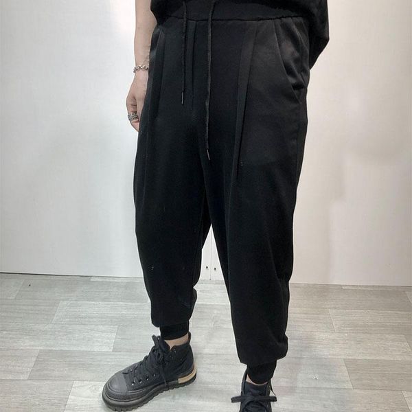 men's pants large dark department simple elastic loose tooling cropped japanese harajuku no iron leggings tapered pan, Black
men's pants large dark department simple elastic loose tooling cropped japanese harajuku no iron leggings tapered pan, Black