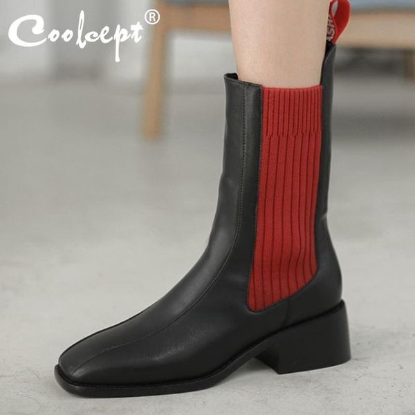 boots coolcept women half short real leather mixed color winter fashion cool shoes woman size 34-39, Black
boots coolcept women half short real leather mixed color winter fashion cool shoes woman size 34-39, Black