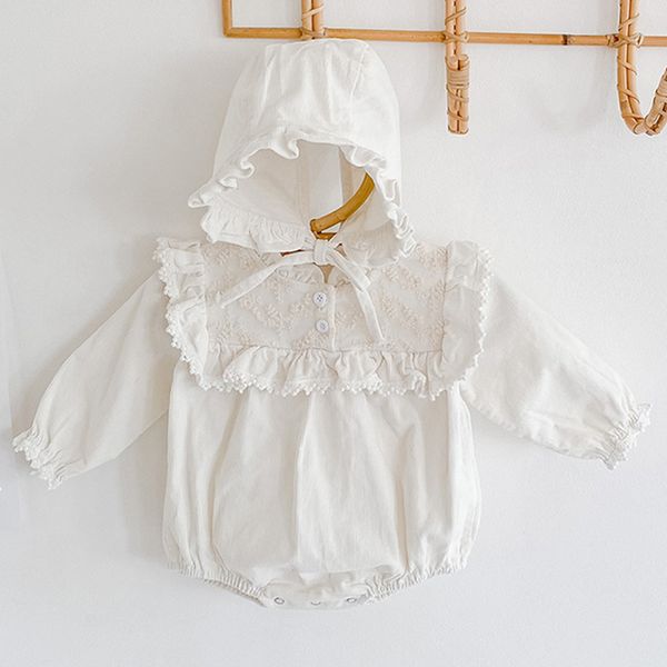 spring autumn infant baby girls rompers clothes bodysuit pure color lace long sleeve and hat band romper 210429, Blue
spring autumn infant baby girls rompers clothes bodysuit pure color lace long sleeve and hat band romper 210429, Blue