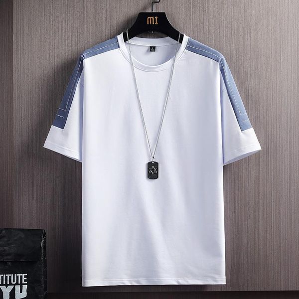 men casual t shirts solid patchwork summer short sleeve male o-neck loose t-shirt jogging comfortable men's t-shirts, White;black
men casual t shirts solid patchwork summer short sleeve male o-neck loose t-shirt jogging comfortable men's t-shirts, White;black