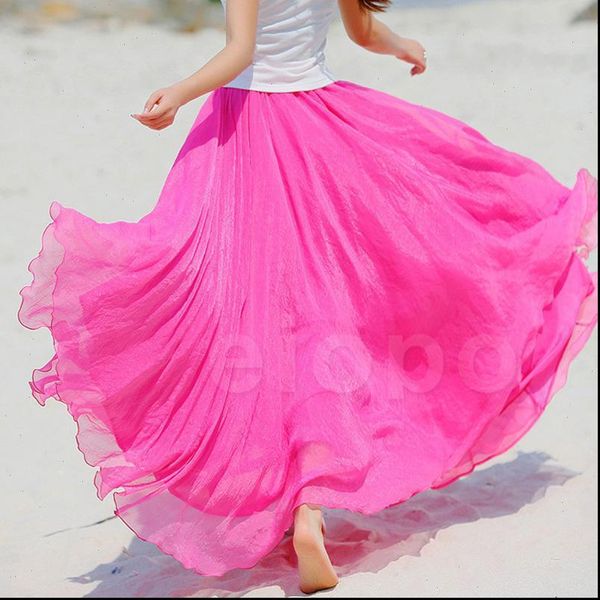women skirt spring and summer womens big show thin bohemia golden silk chiffon of beach long free, Black
women skirt spring and summer womens big show thin bohemia golden silk chiffon of beach long free, Black