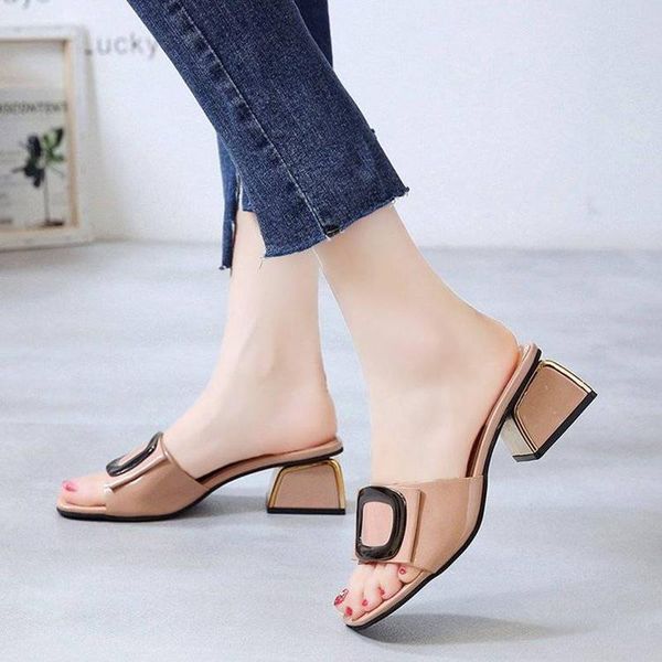 solid pu leather metal decoration buckled square heel woman slides shoes shallow open toes outside slippers comfortable sandals, Black
solid pu leather metal decoration buckled square heel woman slides shoes shallow open toes outside slippers comfortable sandals, Black