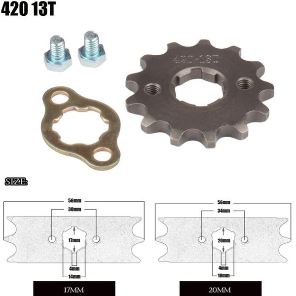 parts motorcycle front engine sprocket 420 17mm 20mm 13 tooth for stomp upower dirt pit bike atv quad go kart moped buggy scooter
parts motorcycle front engine sprocket 420 17mm 20mm 13 tooth for stomp upower dirt pit bike atv quad go kart moped buggy scooter
