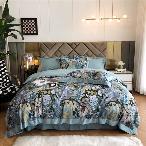 bedding sets american pastoral style flower long staple cotton set digital printing light luxury duvet cover sheet king  4 pcs 
bedding sets american pastoral style flower long staple cotton set digital printing light luxury duvet cover sheet king  4 pcs