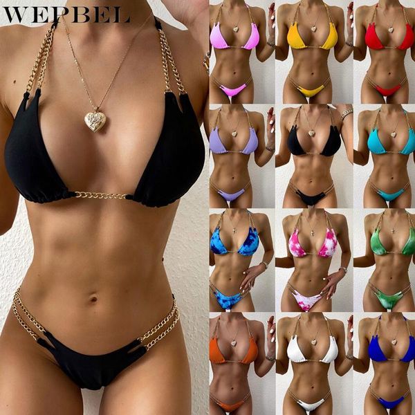 women's swimwear wepbel fashion metal chain straps halter neck swimsuit triangle bikini set bathing suit swimwea, White;black
women's swimwear wepbel fashion metal chain straps halter neck swimsuit triangle bikini set bathing suit swimwea, White;black