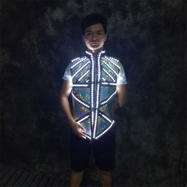 party decoration p72 bar led light up men jacket stage costumes luminous robot suit glowing dj wears coat rgb colorful outfit vest disco
party decoration p72 bar led light up men jacket stage costumes luminous robot suit glowing dj wears coat rgb colorful outfit vest disco