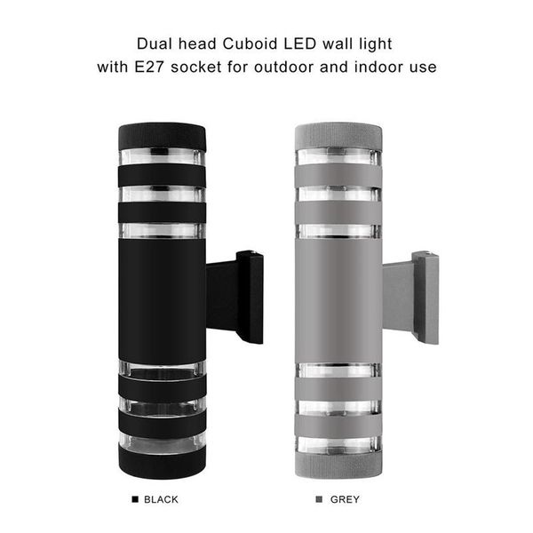 wall lamps light modern waterproof up down aluminum cuboid led fixtures dual head lamp outdoor e27 socket ac 85-240v
wall lamps light modern waterproof up down aluminum cuboid led fixtures dual head lamp outdoor e27 socket ac 85-240v