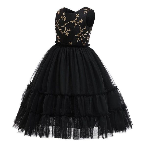girl's dresses flower girls illusion sleeveless tulle lace o-neck knee-length sequined luxury black cute kids party princess gown f362, Red;yellow
girl's dresses flower girls illusion sleeveless tulle lace o-neck knee-length sequined luxury black cute kids party princess gown f362, Red;yellow